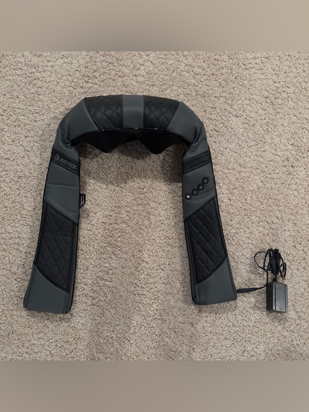 Resteck Shiatsu Massager for Neck and Back with Heat, Relaxing Adjustable Levels